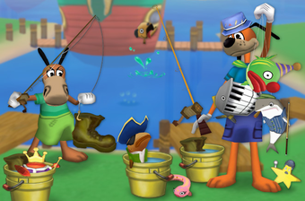 Toons fishing