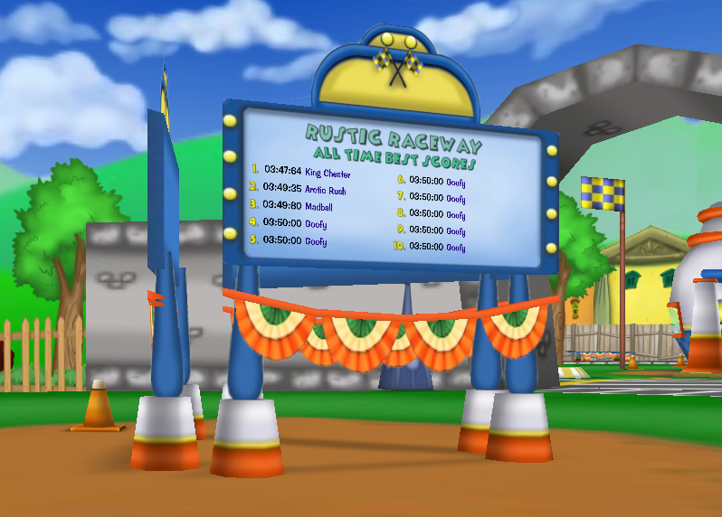 Goofy Speedway Scoreboard